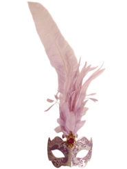 Silver/Mauve Farfallina Masquerade Facepiece