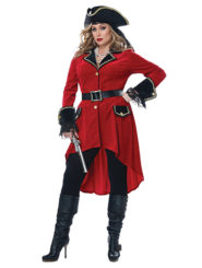 Womens Plus Size Captain Hook Costume