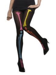 Adult Neon Skeleton Tights